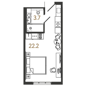 25,9 м², квартира-студия 9 637 241 ₽ - изображение 86
