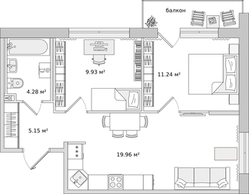 60,7 м², 2-комнатная квартира 8 350 000 ₽ - изображение 61