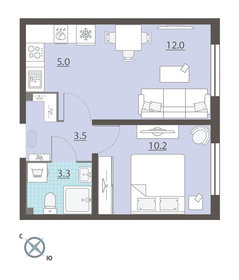 34 м², 1-комнатная квартира 3 884 160 ₽ - изображение 15