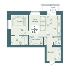 67,6 м², 3-комнатная квартира 8 400 000 ₽ - изображение 71
