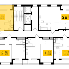 Квартира 26,7 м², 1-комнатная - изображение 2