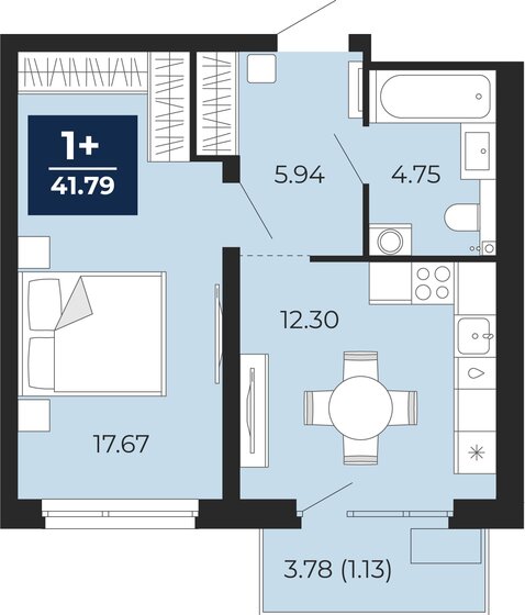 41,8 м², 1-комнатная квартира 5 190 000 ₽ - изображение 18