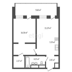 Квартира 52,4 м², 1-комнатная - изображение 1