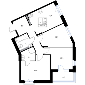 94,4 м², 4-комнатная квартира 22 000 000 ₽ - изображение 88