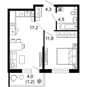 39,4 м², 1-комнатная квартира 14 124 900 ₽ - изображение 21