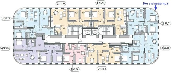 Квартира 69,7 м², студия - изображение 1