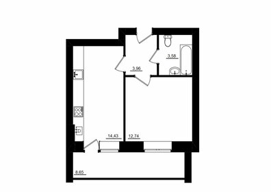 40 м², 1-комнатная квартира 3 687 000 ₽ - изображение 30