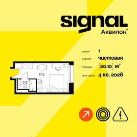 Квартира 20,1 м², 1-комнатные - изображение 1