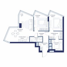 Квартира 69,5 м², 2-комнатная - изображение 2