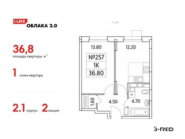 36,8 м², 1-комнатная квартира 9 824 498 ₽ - изображение 53
