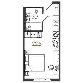 Квартира 26,2 м², студия - изображение 1