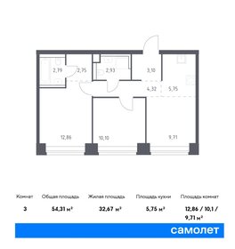 54 м², 2-комнатная квартира 33 216 150 ₽ - изображение 16