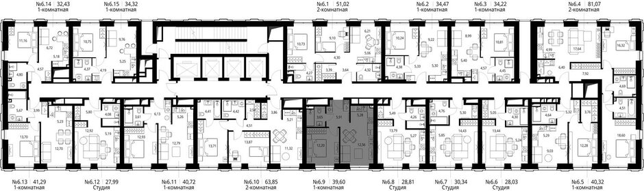 35,4 м², 1-комнатная квартира 13 890 000 ₽ - изображение 68