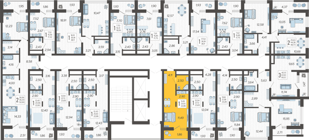 17,4 м², квартира-студия 8 200 000 ₽ - изображение 165