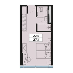 Квартира 27,1 м², студия - изображение 1