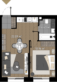 32,5 м², 1-комнатная квартира 21 096 316 ₽ - изображение 31