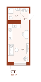 28 м², квартира-студия 4 500 000 ₽ - изображение 58