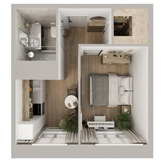 Квартира 35,3 м², 1-комнатная - изображение 2