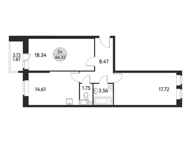 65,5 м², 2-комнатная квартира 8 800 000 ₽ - изображение 15
