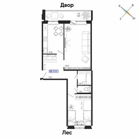 Квартира 63,4 м², 2-комнатная - изображение 1