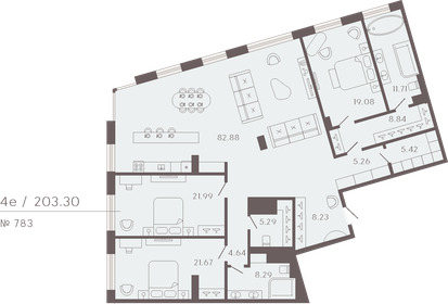 322 м², 5-комнатная квартира 200 000 000 ₽ - изображение 21