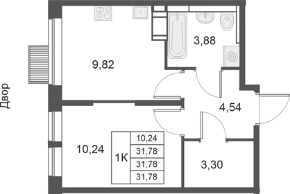 32,2 м², 1-комнатная квартира 8 012 730 ₽ - изображение 22