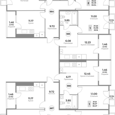 Квартира 35,3 м², 1-комнатная - изображение 2