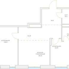 Квартира 71,4 м², 3-комнатная - изображение 2