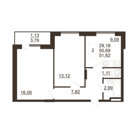 46,2 м², 2-комнатная квартира 5 550 000 ₽ - изображение 64