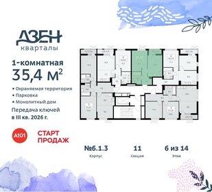 35,5 м², 1-комнатная квартира 11 584 010 ₽ - изображение 39