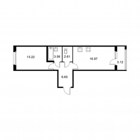 Квартира 44,6 м², 1-комнатная - изображение 1