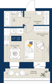 28,9 м², квартира-студия 4 346 618 ₽ - изображение 7