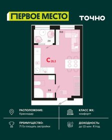 Квартира 26,3 м², студия - изображение 1