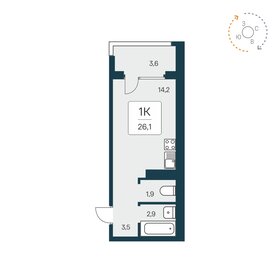 25,4 м², квартира-студия 3 330 000 ₽ - изображение 28