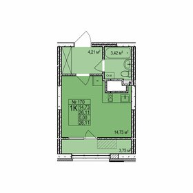 19,6 м², квартира-студия 5 500 000 ₽ - изображение 53