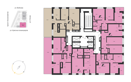 53,5 м², 2-комнатная квартира 13 300 000 ₽ - изображение 92
