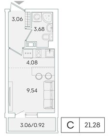 21,3 м², квартира-студия 3 763 491 ₽ - изображение 73