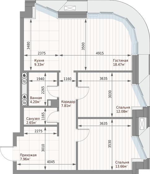 76,2 м², 2-комнатная квартира 26 574 654 ₽ - изображение 1