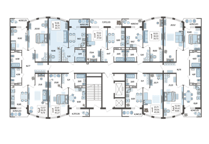 45 м², 1-комнатная квартира 5 450 000 ₽ - изображение 114