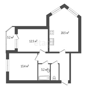 Квартира 61,6 м², 2-комнатная - изображение 2