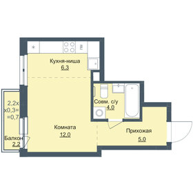 23 м², квартира-студия 2 800 000 ₽ - изображение 43