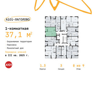 36,8 м², 1-комнатная квартира 5 546 750 ₽ - изображение 18