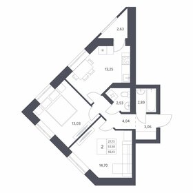 51,8 м², 2-комнатная квартира 6 500 000 ₽ - изображение 9