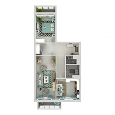 Квартира 69,5 м², 2-комнатная - изображение 2
