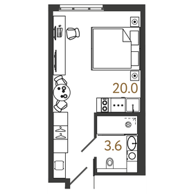 23,6 м², апартаменты-студия 9 200 000 ₽ - изображение 27