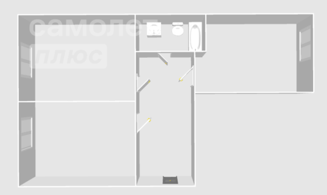 Квартира 56,2 м², 2-комнатная - изображение 1