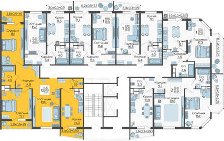 89,7 м², 3-комнатная квартира 7 400 250 ₽ - изображение 2