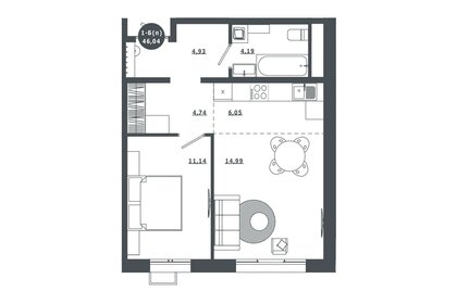 56,8 м², 2-комнатная квартира 3 680 000 ₽ - изображение 36