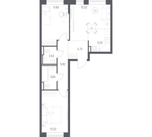 Квартира 59,9 м², 2-комнатная - изображение 1