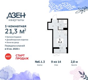 21,1 м², квартира-студия 8 020 331 ₽ - изображение 34